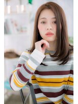 ミック ヘアアンドメイク アップ 駒込店(miq Hair&Make up)&nbsp;シンプルカッコイイ！プラチナアッシュかき上げストレートc1