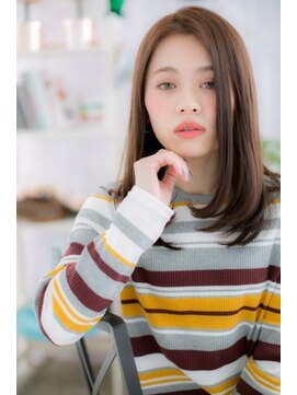 ミック ヘアアンドメイク アップ 駒込店(miq Hair&Make up) シンプルカッコイイ！プラチナアッシュかき上げストレートc1