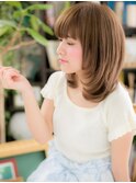 斜めバング大人かわいい小顔内巻きワンカールa志木20代30代40代