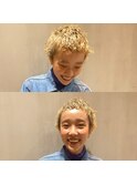 ベリーショートブリーチパーマ