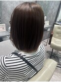 斜めバング/グレージュカラー/デザインカラー/津田沼駅