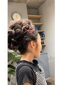 お祭り用リーゼントヘアセット