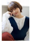 rileyナチュラルワンカールショートボブ×肌映えベージュ