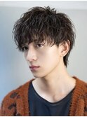 波巻きパーマメンズツイストスパイラルパーマツーブロック