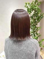 ニカ ボーテ(Nika beaute)&nbsp;切りっぱなしボブ+レッドブラウンカラー