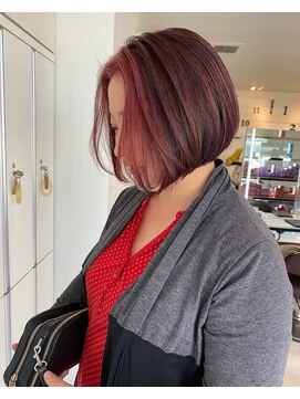 クラム(clam.) フェイスフレーミング×暖色カラー