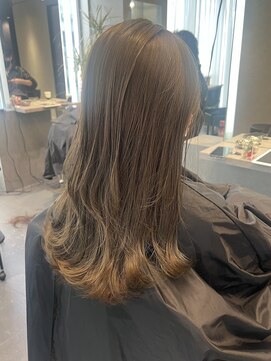 リラス 博多(rilas) ブリーチなしオリーブベージュ　ブリーチなしWカラー