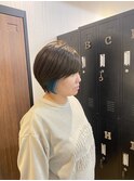 【宮本指名】ショートボブ×インナーグリーン