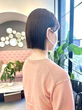 サンド 大阪梅田(sand) @morii_sand/オリーブベージュ/ショートボブ[大阪梅田駅]