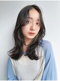 オリーブベージュショートミニボブグレージュブリーチレイヤー