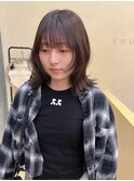 レイヤーカット/フェイスレイヤー/顔まわりカット/グレージュ