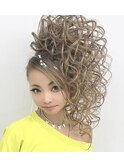 キッズへアセット/盛り髪/スジ盛り/マーメイド/小学生ギャル