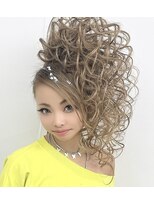 キッズへアセット/盛り髪/スジ盛り/マーメイド/小学生ギャル