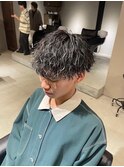 沖縄メンズ波巻きパーマハイライト