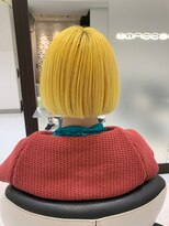 イメージア 町田店(IMAGE A)&nbsp;切りっぱなしボブイエロー＠20代30代40代50代