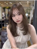 美髪レイヤーカット／顔まわりレイヤー／ロングレイヤ 一/前髪