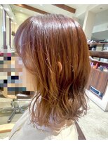 エイルヘアー トウカダイ(AYL hair toukadai)&nbsp;ミディアムボブ/ゆる巻き/ベージュカラー/ブリーチなしカラー