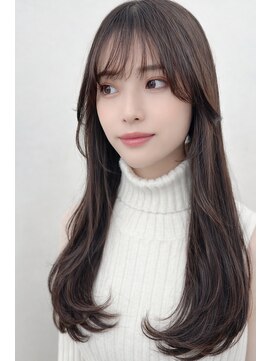 イチパーセント 横浜(1%) 着物ヘア/ダークアッシュ/ミディアムレイヤーカット/横浜