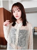 小顔黒髪オリーブグレーココアベージュボブ髪質改善ブリーチ新宿