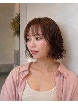 アローム(alom) くせ毛風ウェーブ×ショートボブパーマ