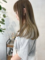 ミント(mint) ☆オリーブベージュ☆ブリーチカラー☆ミントカラー☆レイヤー