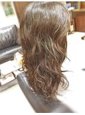 【CAN】コテで巻いたようなゆるふわパーマ×エアウエーブ