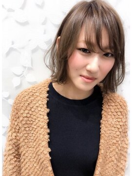 ローランド(Rowland) 《桐原真理子》切りっぱなしボブ☆外ハネ☆アッシュベージュ