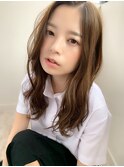【アフロート添田】ハイライトアッシュのくびれセミディ