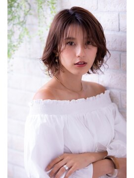 ヘアーアートシフォン 池袋西口店(Hair art chiffon) トリートメントカールとグラデーションカラーの重めふわミディ