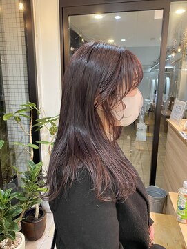 ギフト(GIFT) pink lavender color 暖色カラー　艶カラー　顔まわりカット