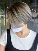バレイヤージュショート_インナーグレージュ_ba410501