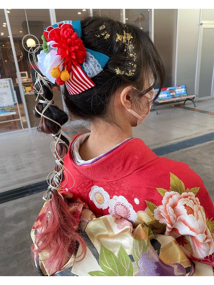 ポニーテール×成人式ヘアセット：L176185534｜エイム ヘアメイク 横川 