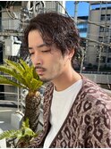 メンズカット パーマ センターパート