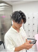 波巻きスパイラル/白メッシュ/メッシュパーマ
