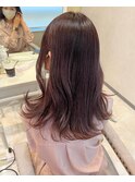 ピンクラベンダー×レイヤーカット