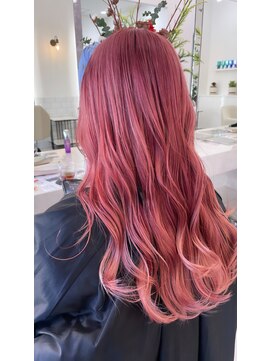 アオ 甲府本店(AO) AO hair ピーチピンク