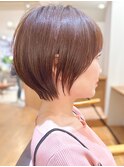 ショートカット×ひし形ショートボブ×前髪あり20代30代40代 s03