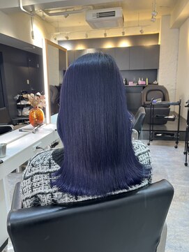 ブレンド 渋谷(BLend) グレージュマチルダボブインナーグレージュ 前髪ブルーブラック