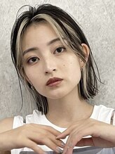 《*顔まわりインナーカラー*》×《*前髪上げショートヘア*》で女性らしい大人な雰囲気を演出＊[調布]