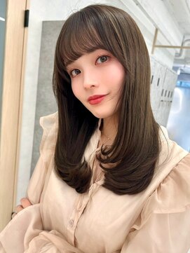 エジョン 八幡山店(Aejon) レイヤーロング/ヘルシースタイル/韓国ヘア/ベビーピンク/調布