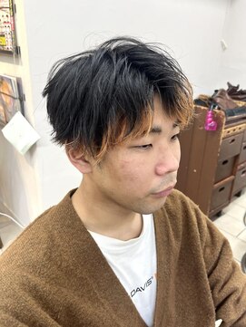 テトラ バイ ネオリーブ 横浜西口店(tetra by neolive) ブリーチ　デザインカラー　オレンジ　横浜