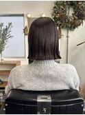 切りっぱなしボブ/黒髪