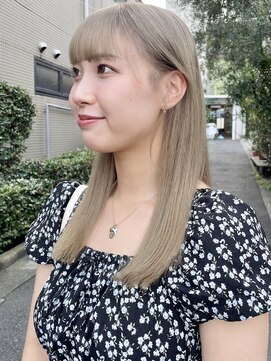 ラミエバイメルト 下北沢(lamie by melt) ホワイトブロンドベージュくすみ透明感カラーイメチェンヘア人気