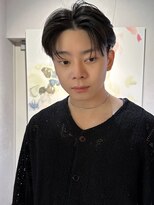 ノラ ギンザ(NORA GINZA)&nbsp;シースルーマッシュコンマヘアダウンパーマウルフ韓国ヘア黒髪