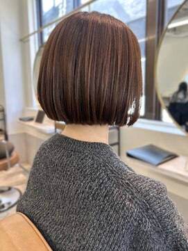 カノエ 福岡香椎店(canoe) ココアベージュ ショートボブ 暖色カラー 美髪 20代30代 艶髪