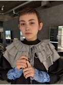 ベリーショート　ローライト　おん眉　ハイトーンショート