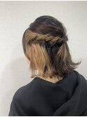 ハーフアップアレンジ池袋韓国ヘア
