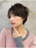 ♪くびれヘア/アプリコットオレンジ/レイヤー/ショートボブ/韓国
