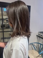 アーカイブ(archive)&nbsp;ミディアム切りっぱなしボブ × グレージュ　archive垂水