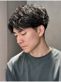 men's/メンズ/フェザーパーマ/サーフカール/ブルーブラック/原宿